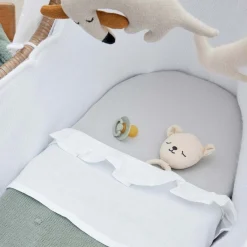 Meyco wieglaken ruffle wit