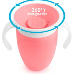 Munchkin drinkbeker miracle 360 graden 207ml 6+ maanden roze
