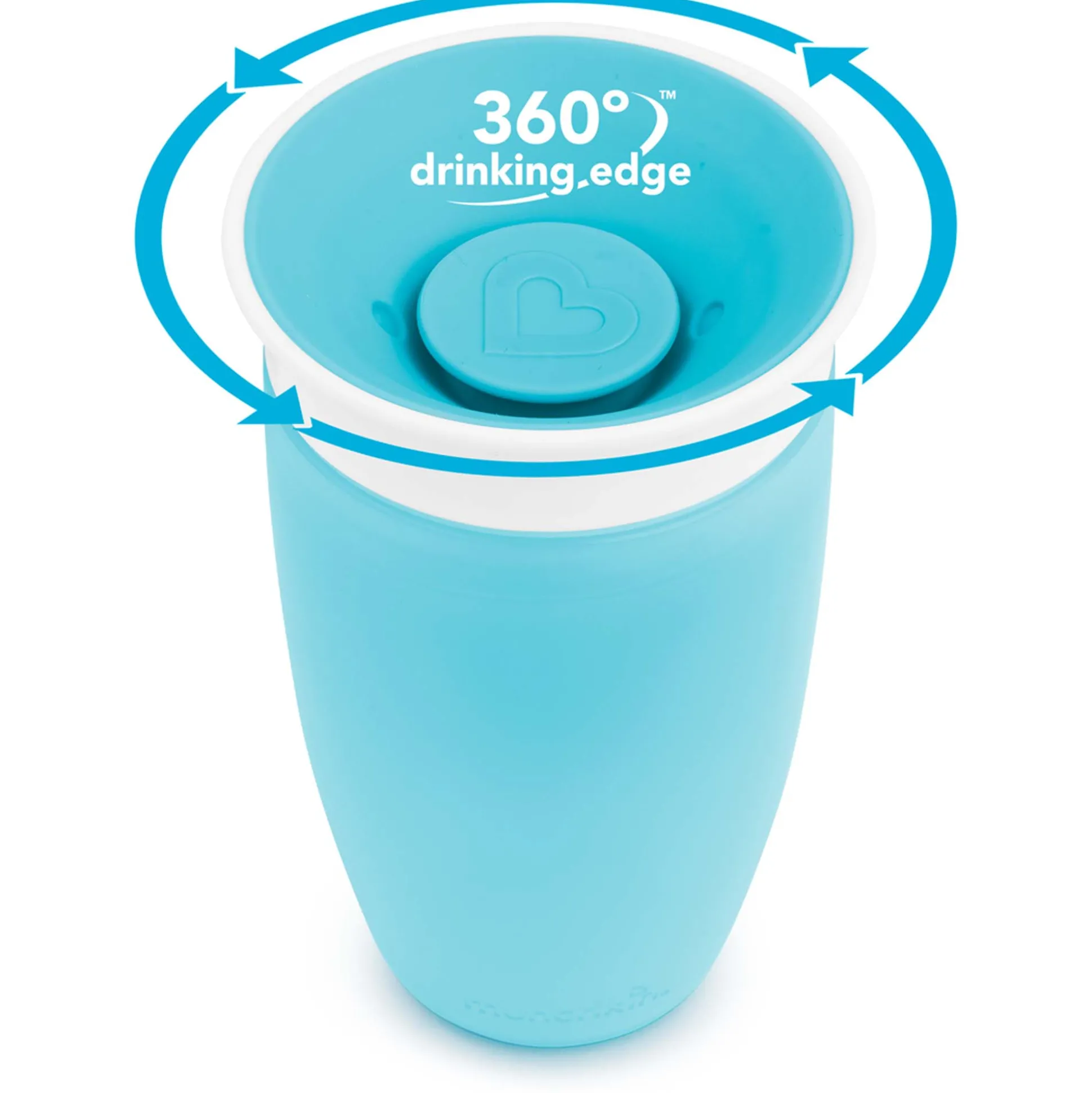 Munchkin drinkbeker Miracle 360 graden - 296 ml 12+ maanden blauw