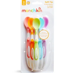 Munchkin lepels soft tip 6 stuks 3+ maanden naturel