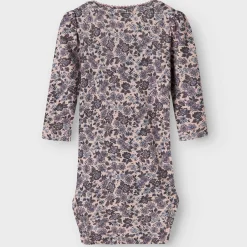 Name it baby body lange mouwen bloemen paars