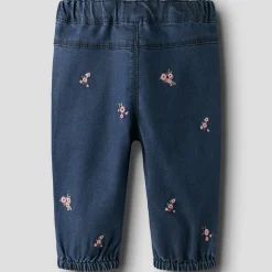 Name it baby broek  bloemen blauw