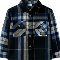 Name It peuter blouse lange mouwen ruit blauw