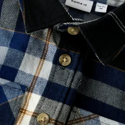 Name It peuter blouse lange mouwen ruit blauw