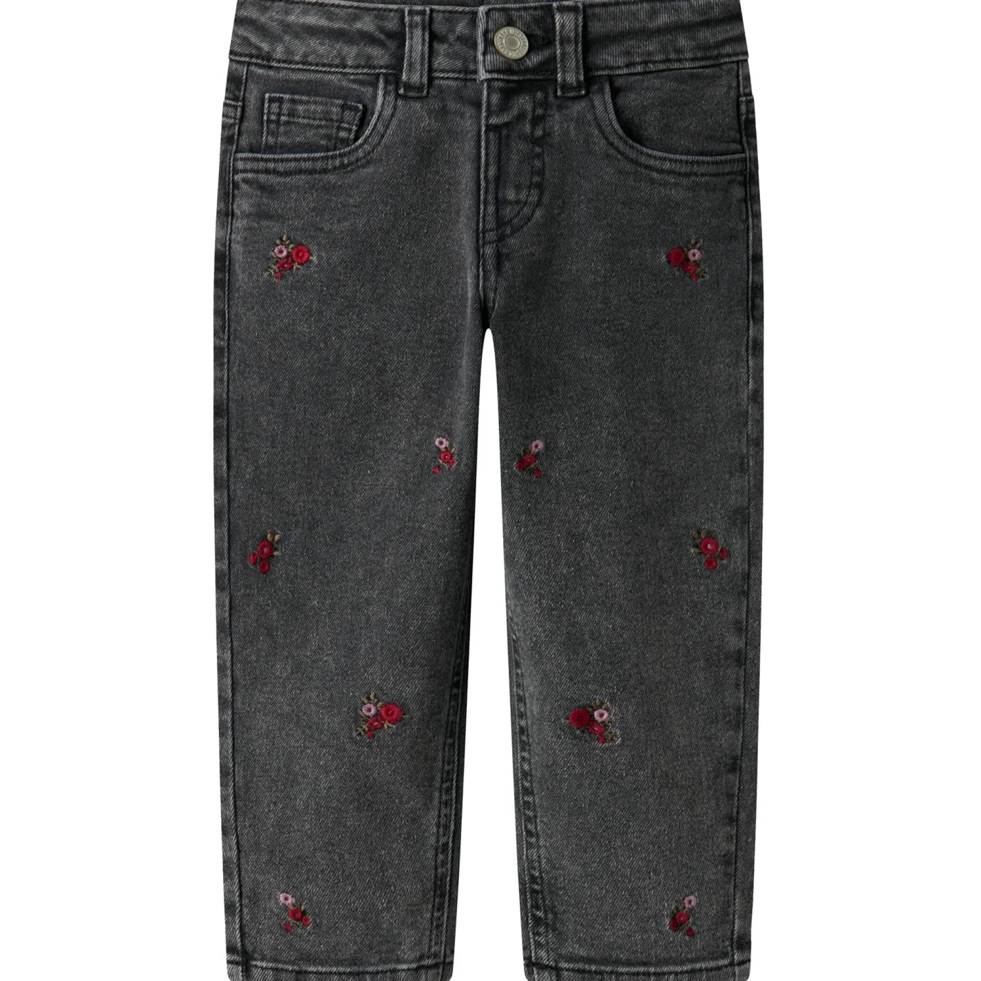 Name it peuter broek bloemen grijs