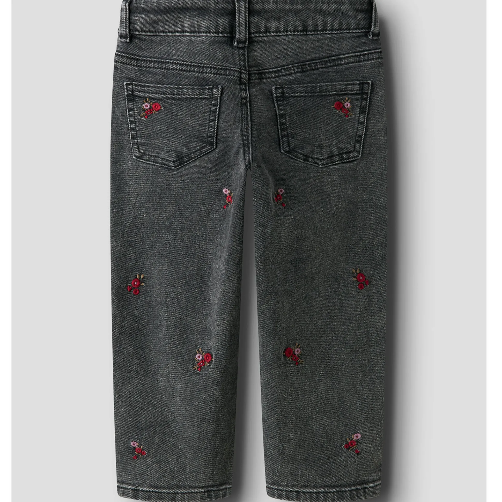 Name it peuter broek bloemen grijs