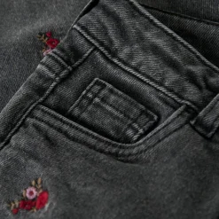 Name it peuter broek bloemen grijs