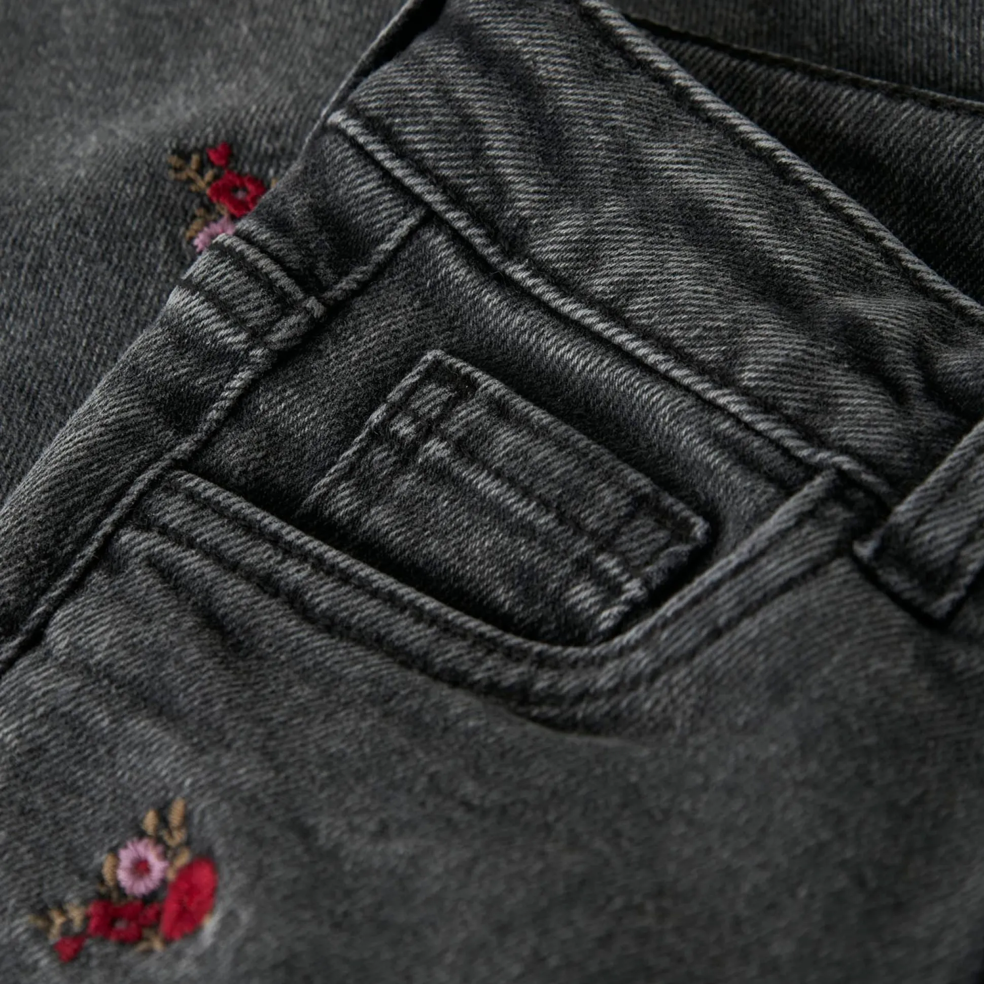 Name it peuter broek bloemen grijs