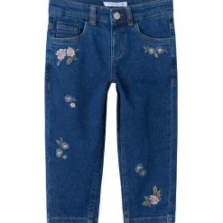Name it peuter broek  bloemen denim