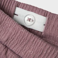 Name it peuter broek flared  effen paars