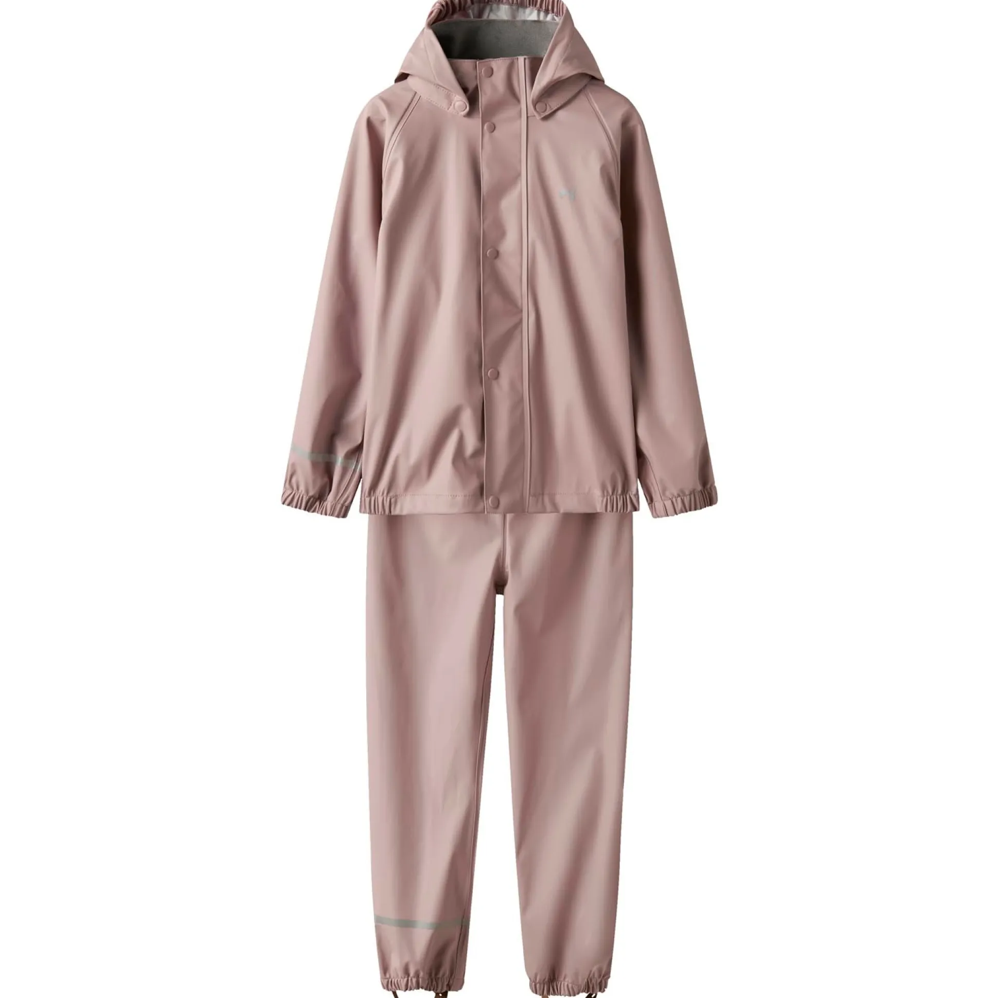 Name it peuter regenpak lange mouwen effen roze