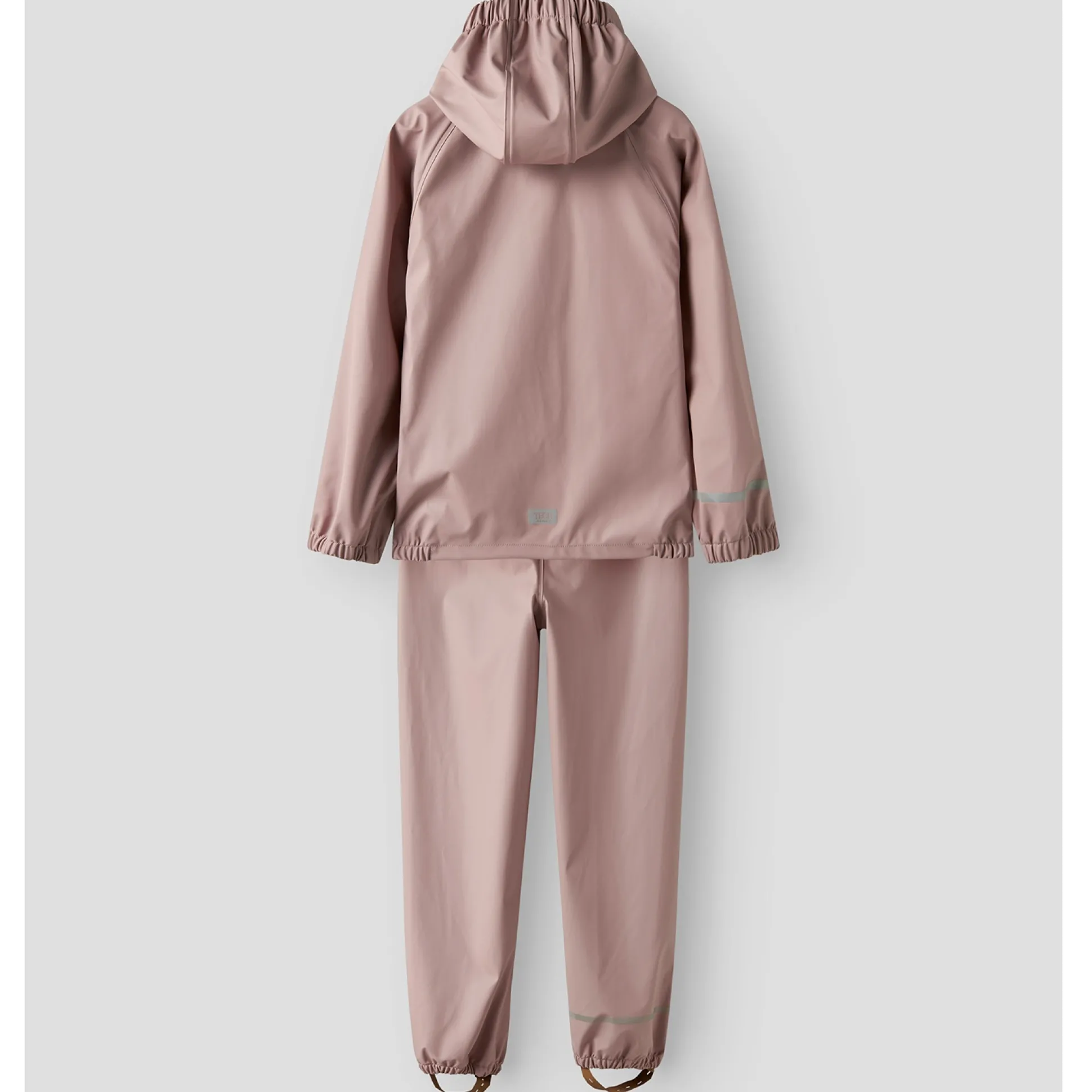 Name it peuter regenpak lange mouwen effen roze