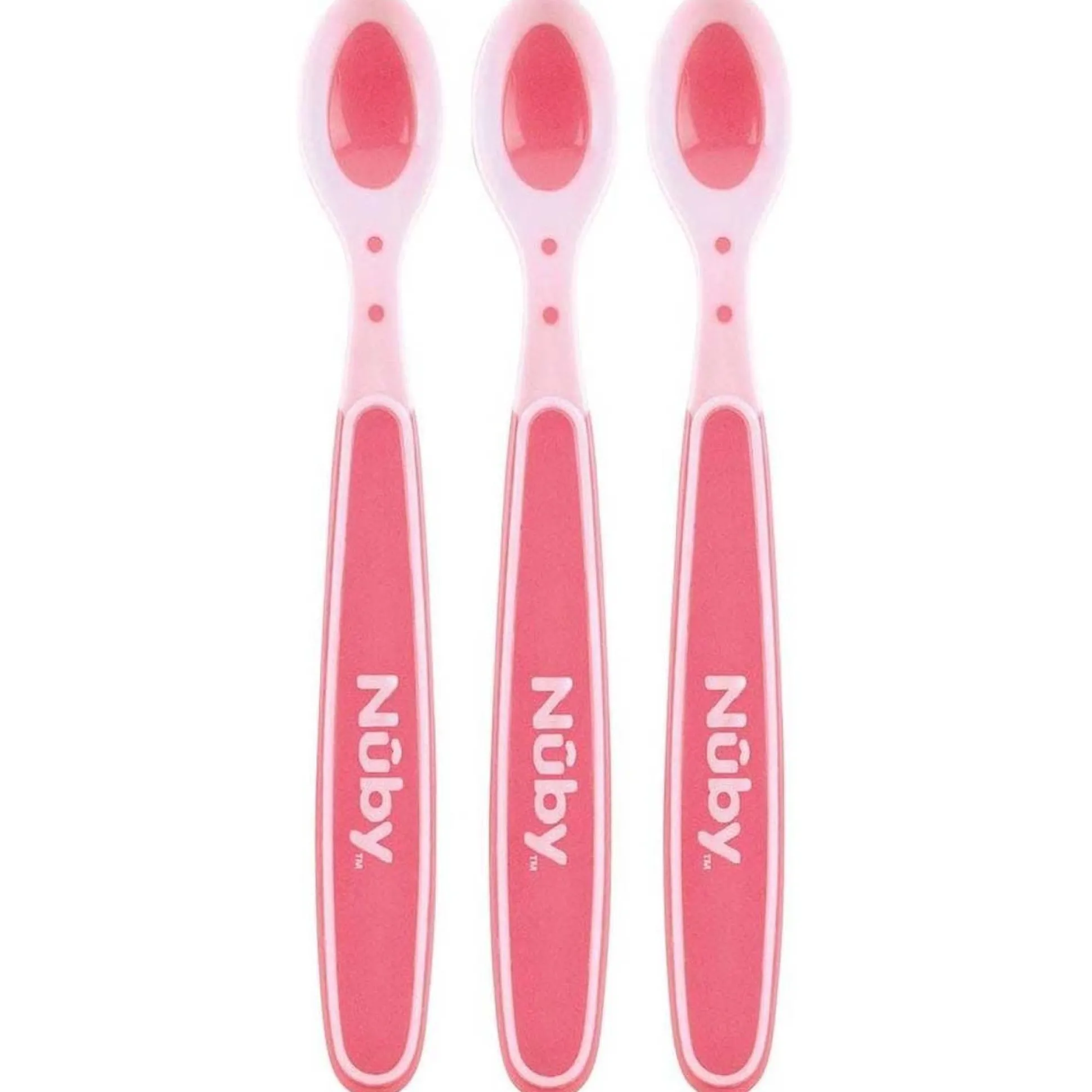 Nûby warmtegevoelige lepeltjes roze