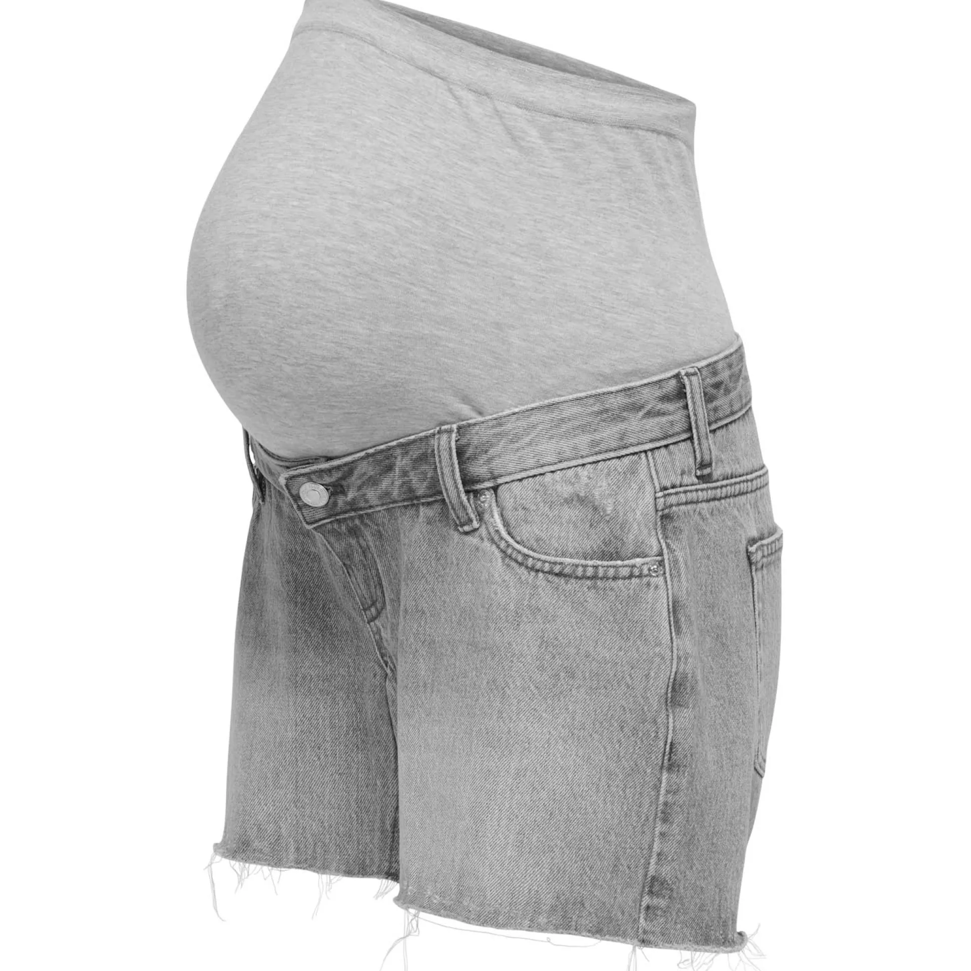 ONLY zwangerschapsshort kort effen grijs