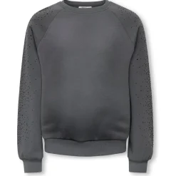 ONLY zwangerschapssweater lange mouwen effen grijs