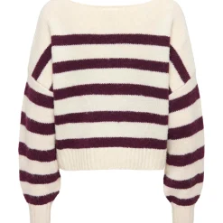 ONLY zwangerschapstrui lange mouwen strepen paars