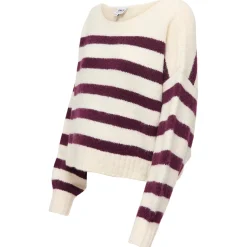 ONLY zwangerschapstrui lange mouwen strepen paars