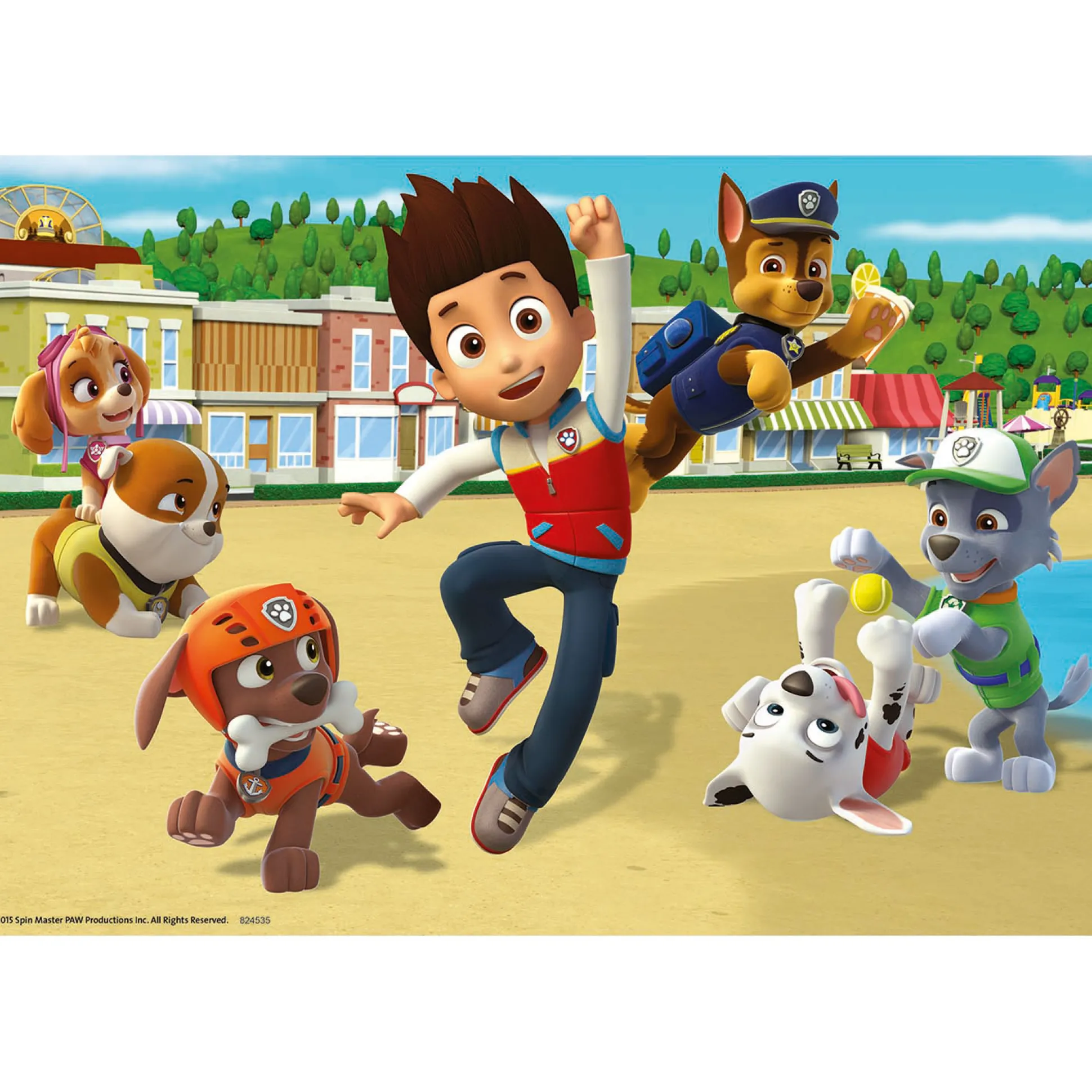 Paw Patrol dappere honden puzzel 2x24st Multi
