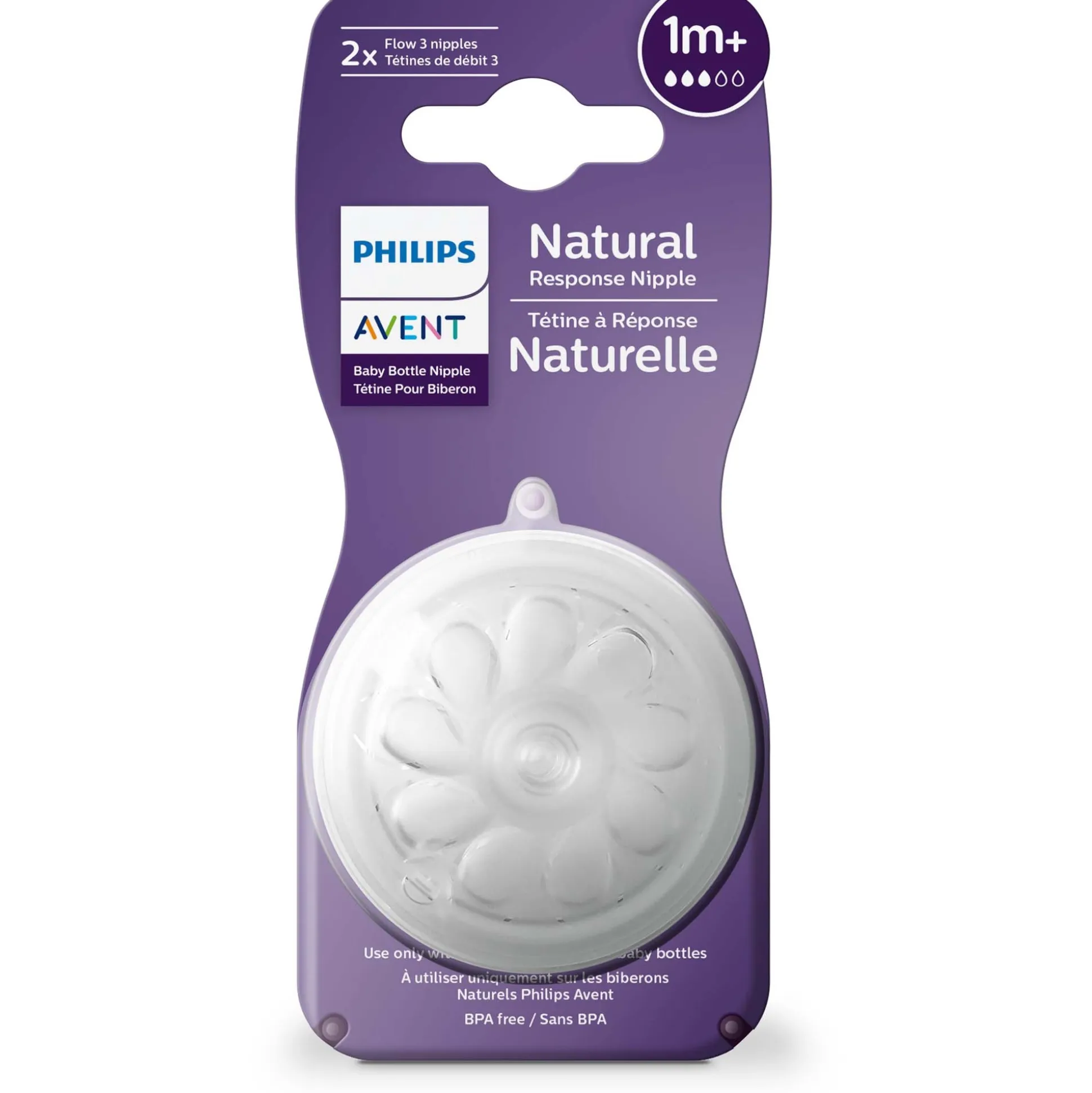 Philips Avent Natural Flesspeen 1M+ transparant