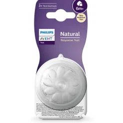 Philips Avent Natural Pap Flesspeen 6M+ transparant