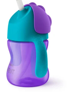 Philips Avent rietjesbeker 200ml 9+ maanden paars