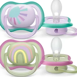 Philips Avent Ultra Air fopspeen 0-6 mnd 2-pack Purple Shade