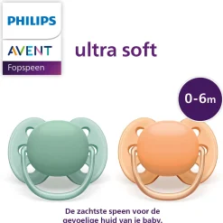 Philips Avent Ultra Soft Fopspeen 0-6 mnd 2-pack Blue Shade