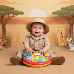 Playgro Lion Activity Kick toy rammelaar Multi