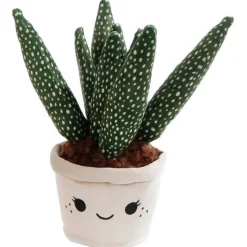 Pluche plant cactus 19cm beige