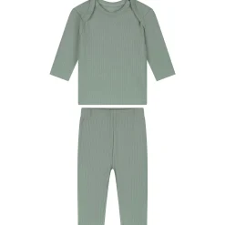 Prenatal baby rib pyjama groen