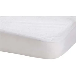 Prenatal badstof matrasbeschermer ledikant wit