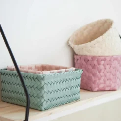 Prenatal mandje rond hexagon wit