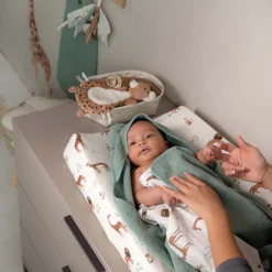 Prénatal aankleedkussenhoes Savanne wit