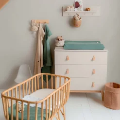 Prénatal aankleedkussenhoes Little Knits groen