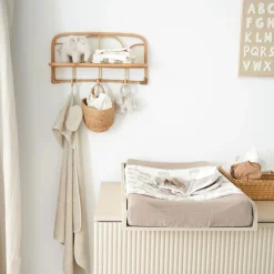 Prénatal aankleedkussenhoes mousseline grijs