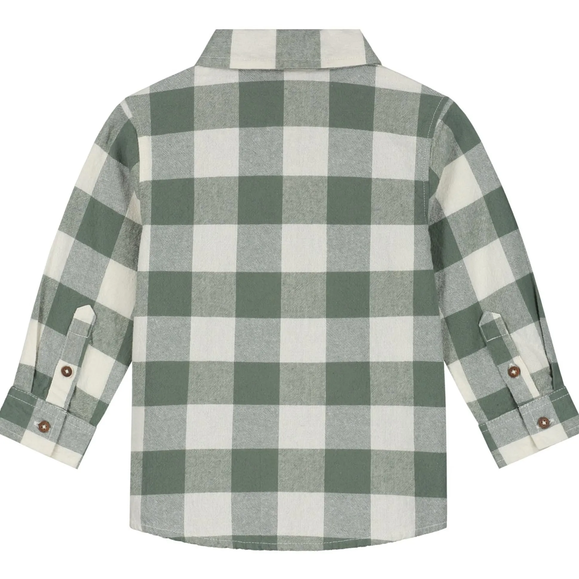 Prénatal baby blouse lange mouwen ruit groen