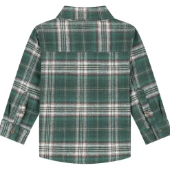 Prénatal baby blouse lange mouwen ruit groen