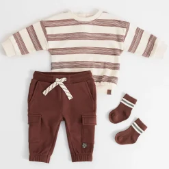 Prénatal baby broek effen bruin