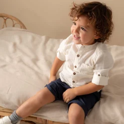 Prénatal baby broek effen blauw