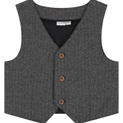 Prénatal baby gilet mouwloos all over print grijs