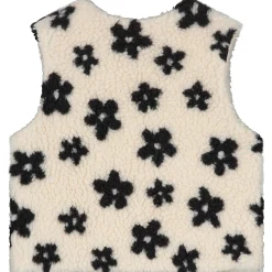 Prénatal baby gilet mouwloos bloemen wit
