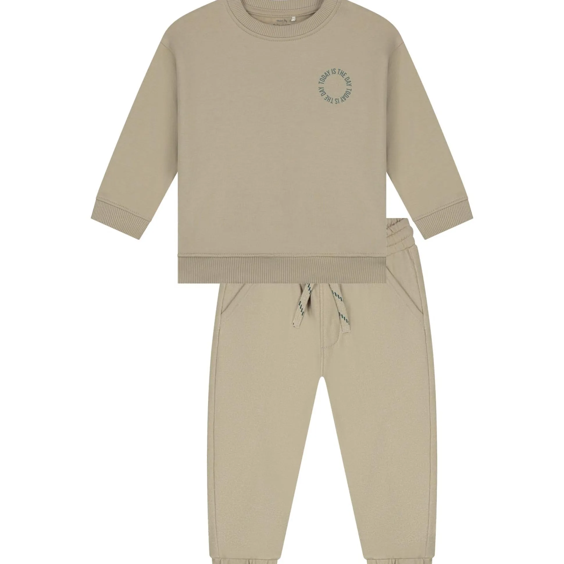 Prénatal baby joggingpak lange mouwen effen beige
