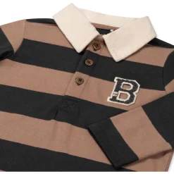 Prénatal baby polo lange mouwen strepen multi