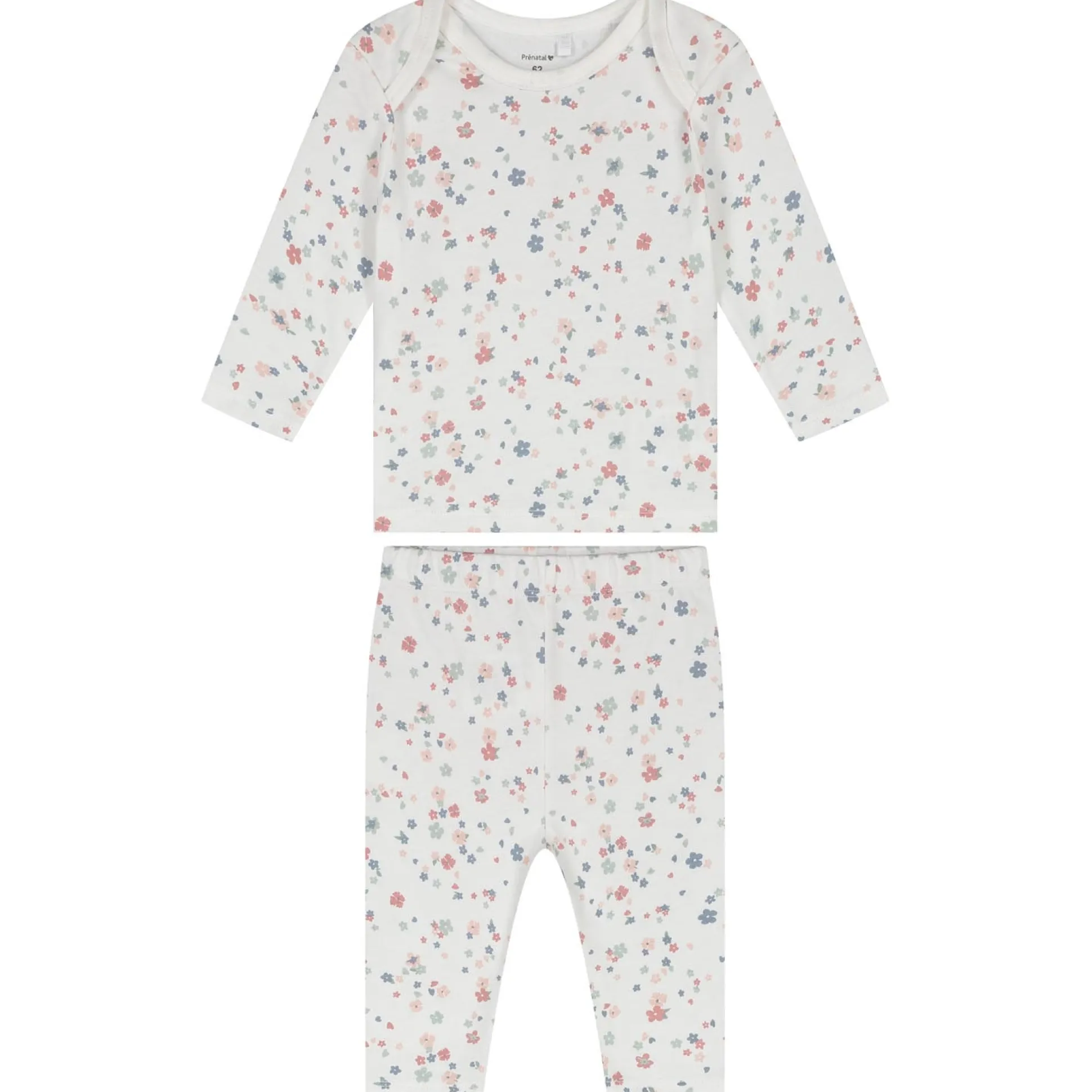 Prénatal baby pyjama bloem wit