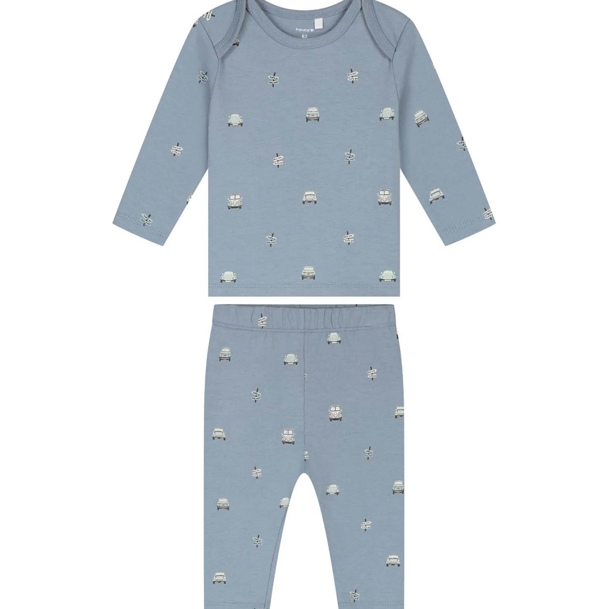 Prénatal baby pyjama retro auto blauw