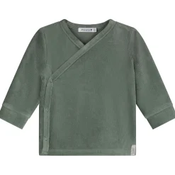 Prénatal baby pyjama rib velour groen