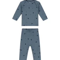 Prénatal baby pyjama ruimte rib blauw