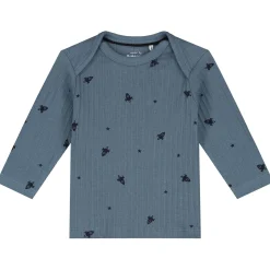 Prénatal baby pyjama ruimte rib blauw
