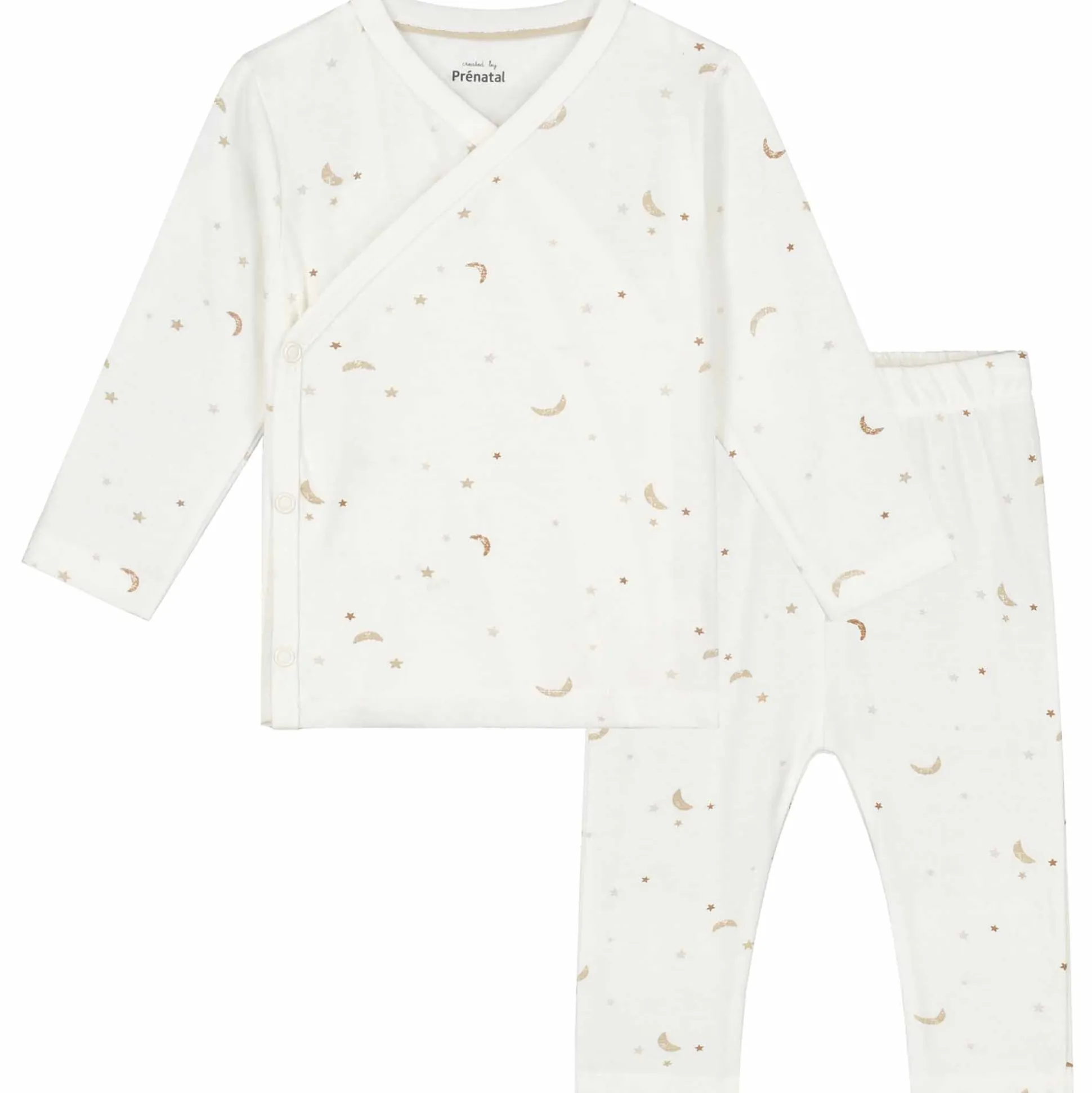 Prénatal baby pyjama ster en maan wit