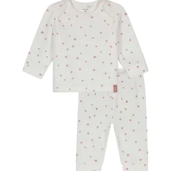 Prénatal baby pyjama velvet hart wit